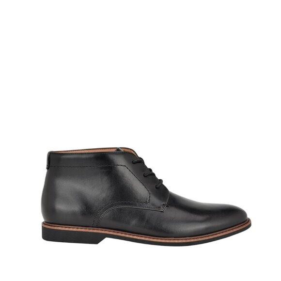 Tommy Hilfiger Men\'s Black Rosell Leather Lace Up Classic Ankle Chukka Boot 8 main image 7